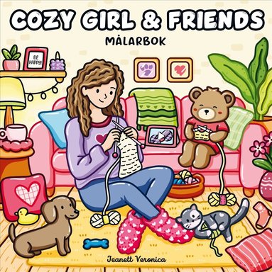 Jeanett Veronica - Cozy Girl & Friends : Målarbok, Häftad