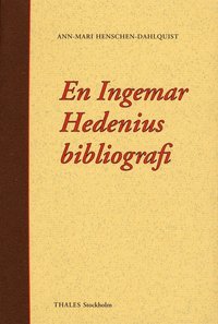 bokomslag En Ingemar Hedenius bibliografi