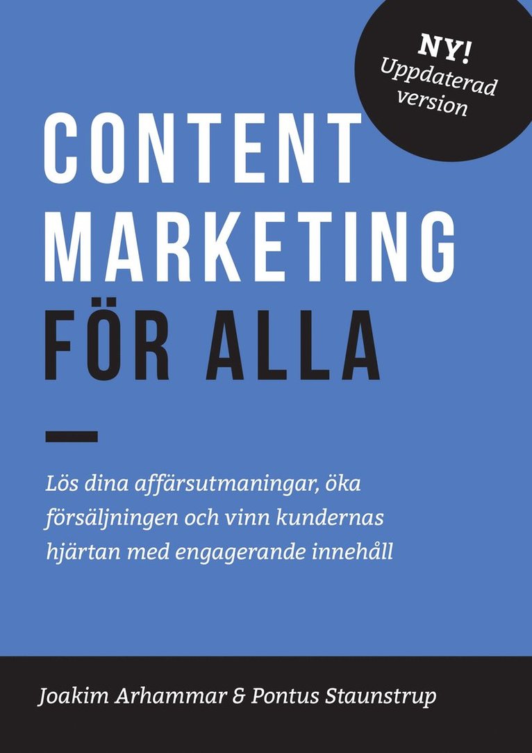Joakim Arhammar, Pontus Staunstrup - Content Marketing för alla, Kartonnage