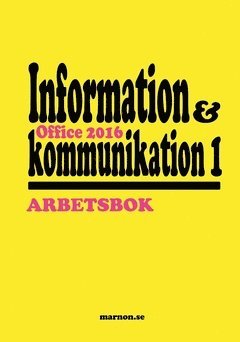 bokomslag Information och kommunikation 1 Arbetsbok, Office 2016
