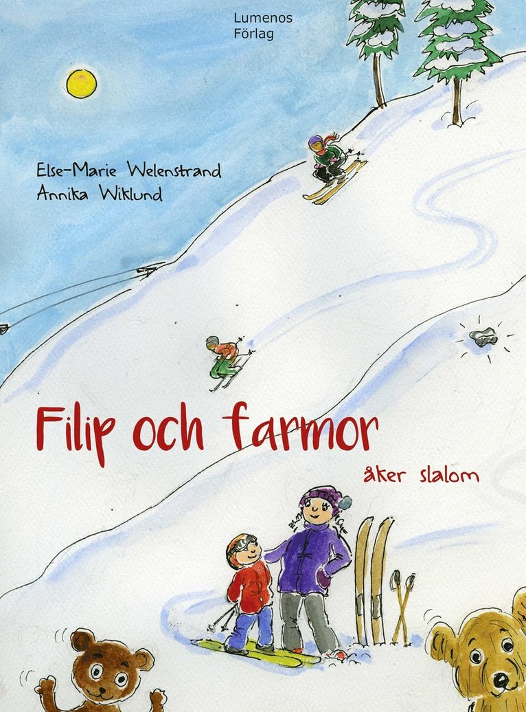 Filip och farmor åker slalom 1