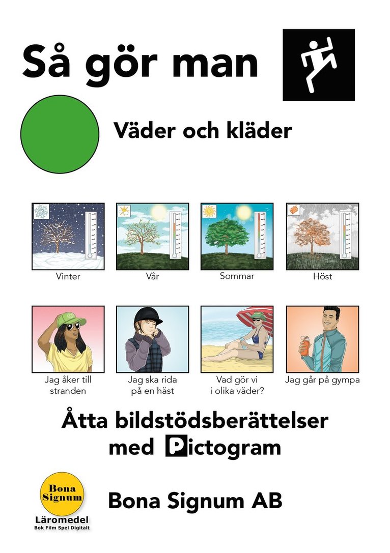 Så gör man, tema väder och kläder, en bok med pictogram
