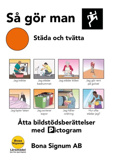 Ann Gomér - Så gör man, tema städa och tvätta, en bok med pictogram, Häftad