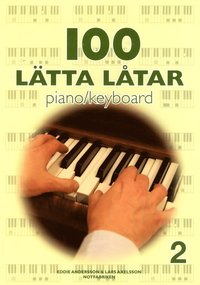 bokomslag 100 lätta låtar piano keyboard 2