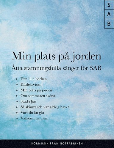 bokomslag Min Plats På Jorden, Åtta stämningsfulla sånger för SAB