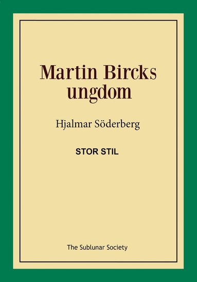 bokomslag Martin Bircks ungdom (stor stil)