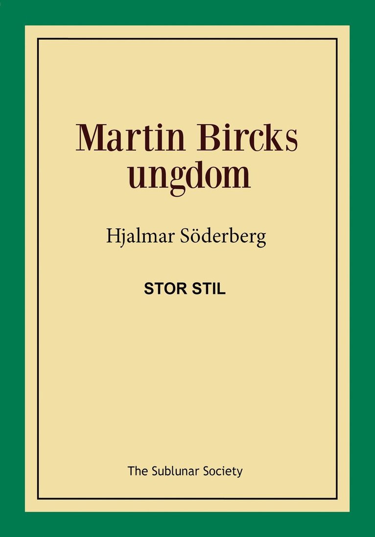 Martin Bircks ungdom (stor stil) 1