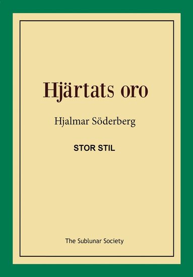 bokomslag Hjärtats oro (stor stil)