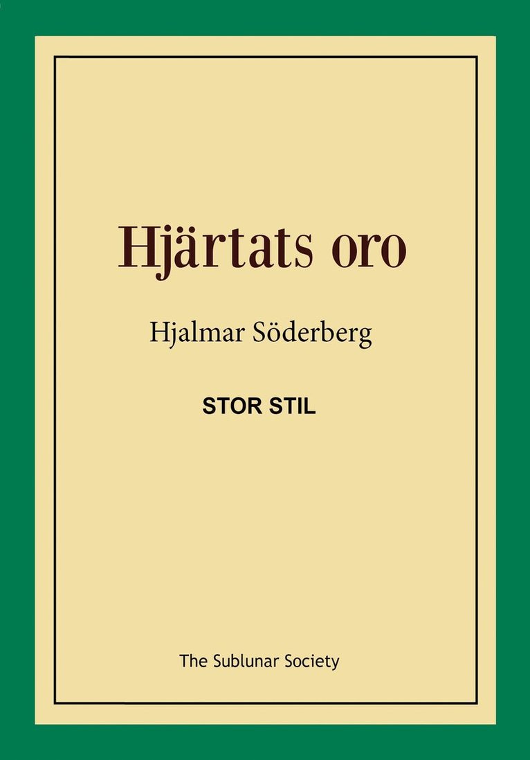 Hjärtats oro (stor stil) 1