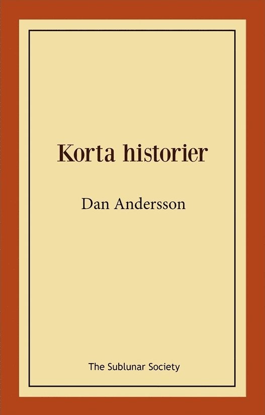 Dan Andersson - Korta historier, Häftad