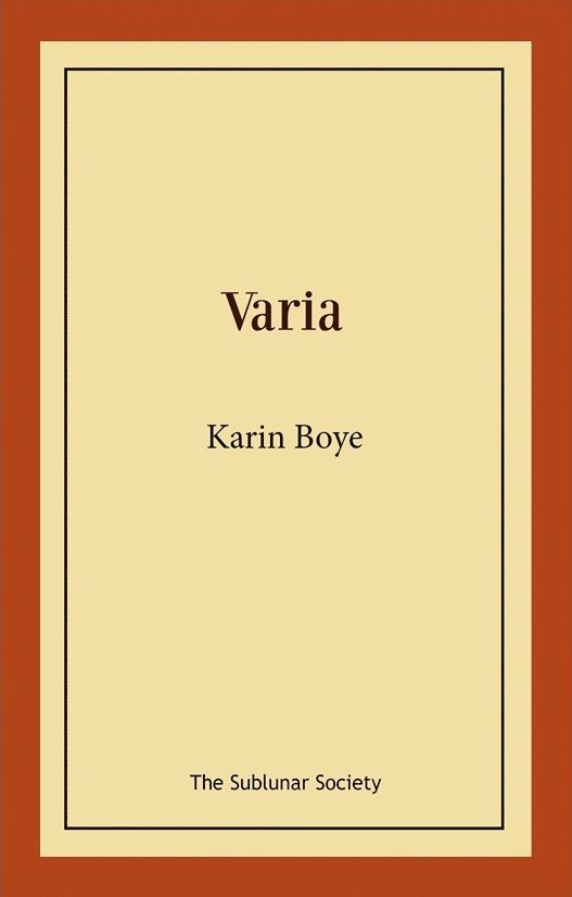 Karin Boye - Varia, Häftad