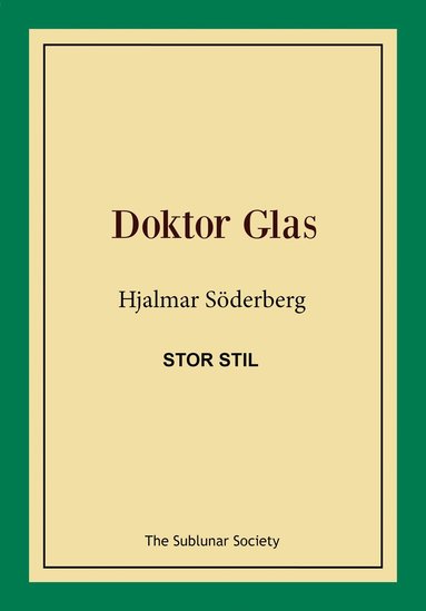 bokomslag Doktor Glas (stor stil)