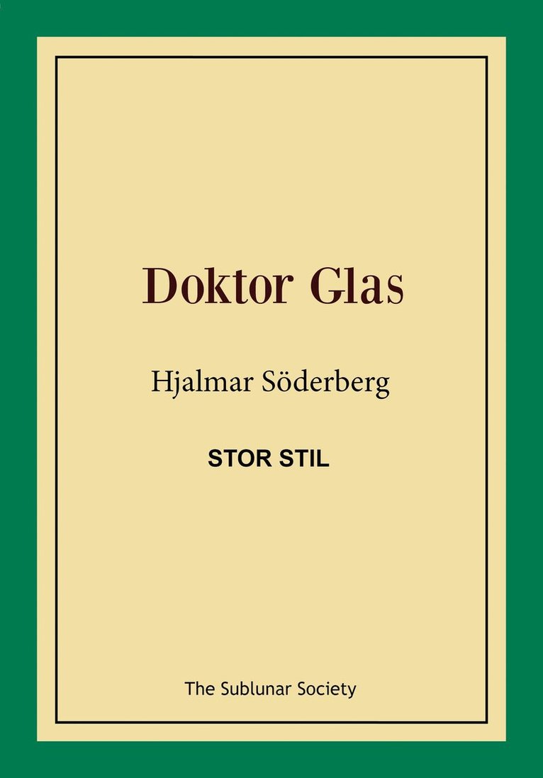 Doktor Glas (stor stil) 1