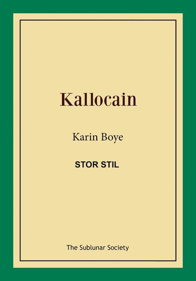 bokomslag Kallocain (stor stil)