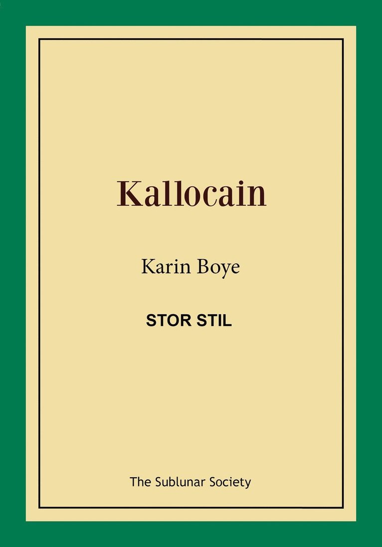 Kallocain (stor stil) 1