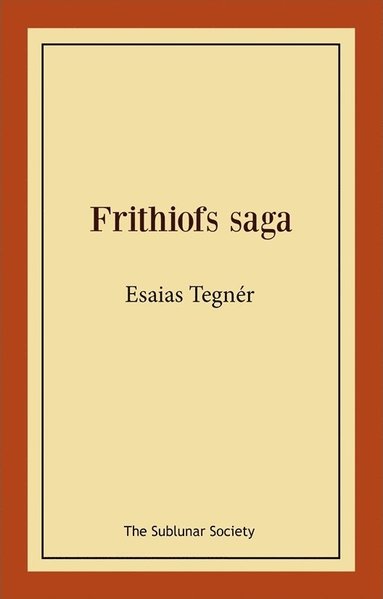 bokomslag Frithiofs saga
