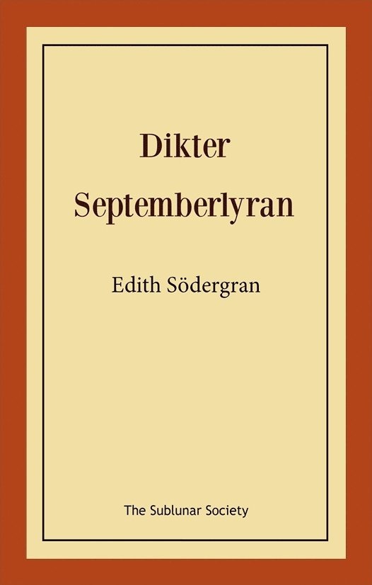 Dikter: septemberlyran