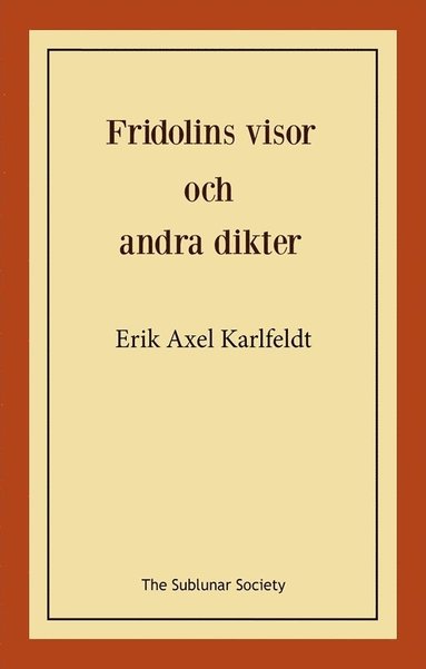 bokomslag Fridolins visor och andra dikter