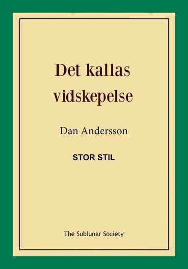 bokomslag Det kallas vidskepelse (stor stil)