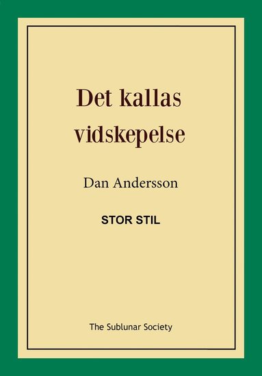 bokomslag Det kallas vidskepelse (stor stil)