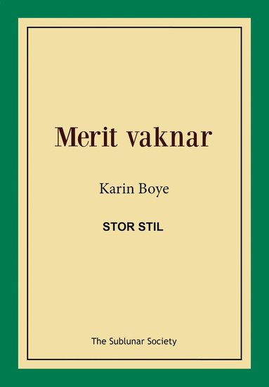 bokomslag Merit vaknar (stor stil)