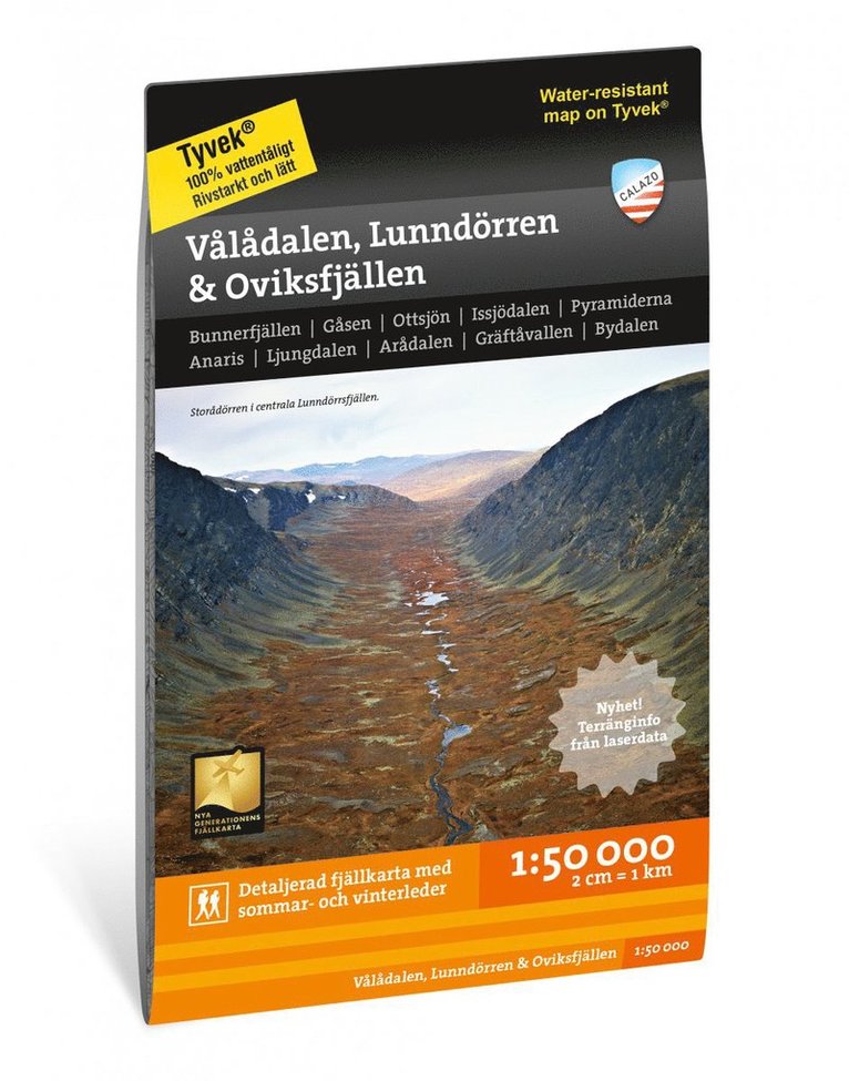 Vålådalen, Lunndörren & Oviksfjällen 1:50.000 1