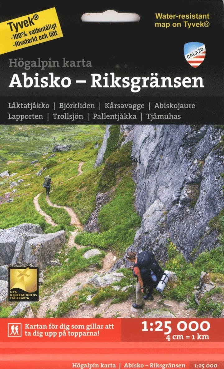 Högalpin karta Abisko, Björkliden - Riksgränsen 1:25.000 1