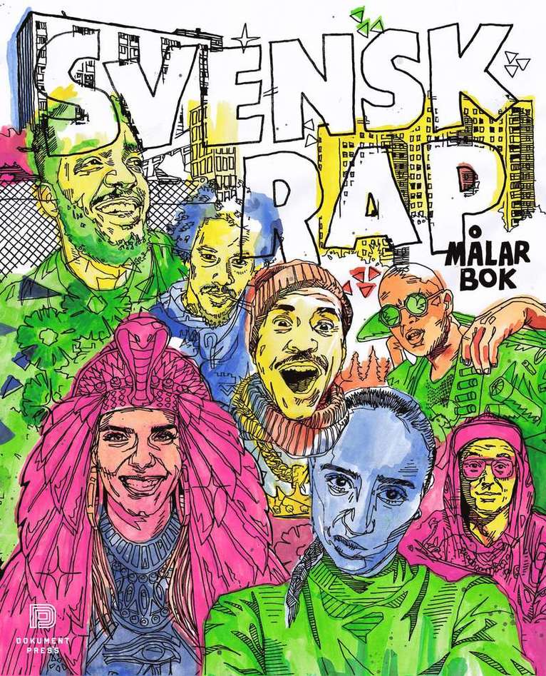 Svensk Rap målarbok 1