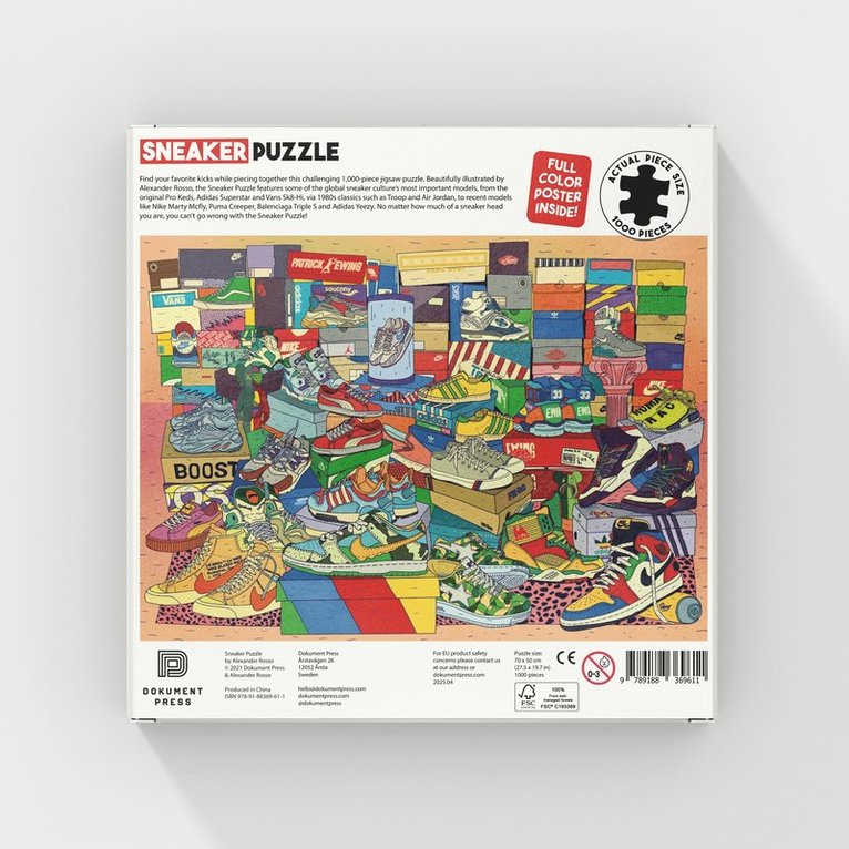 Alexander Rosso, Dokument Press - Pussel 1000 bitar -Sneaker Puzzle, Pussel
