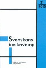 Ann-Catrine Edlund, Ingmarie Mellenius - Svenskans beskrivning 31 Förhandlingar vid Trettioförsta sammankomsten för svenskans beskrivning, Häftad