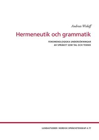 bokomslag Hermeneutik och grammatik