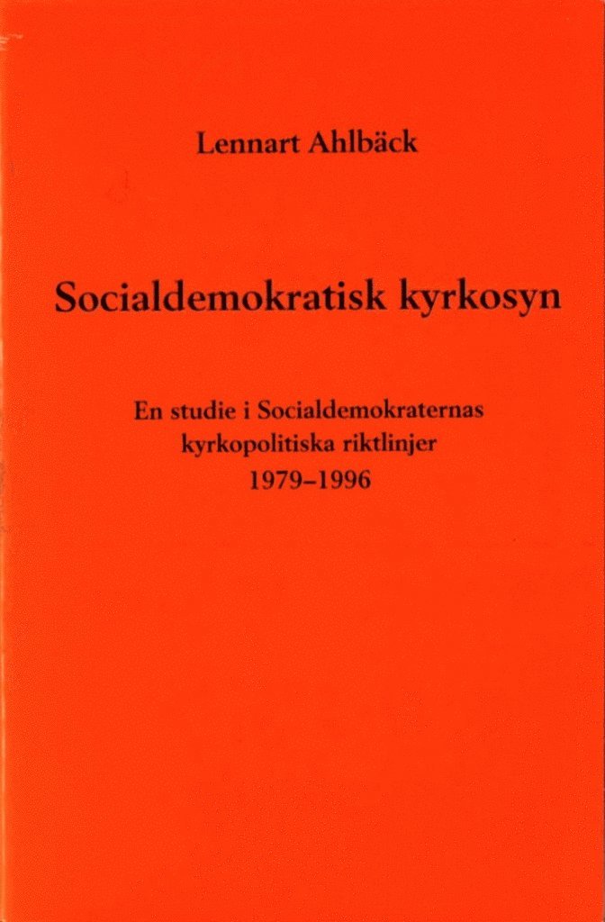 Socialdemokratisk kyrkosyn 1