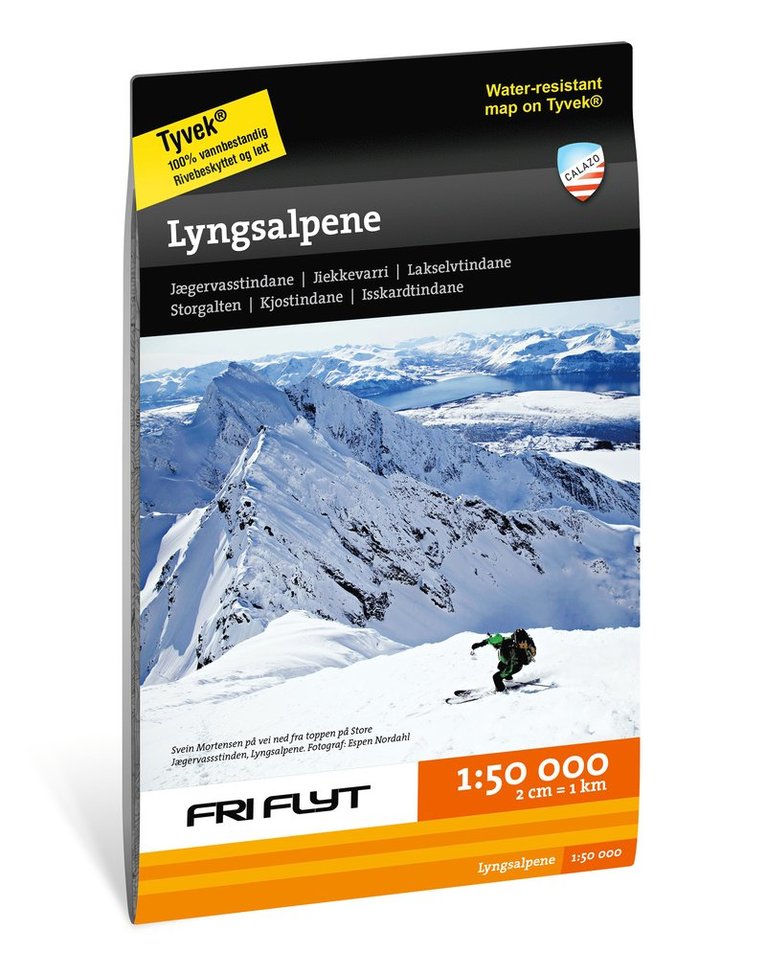 Tur og toppturkart Lyngsalpene, Övrigt