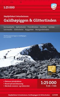 bokomslag Høyfjellskart Galdhøpiggen 1:20.000