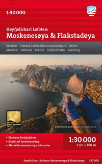 bokomslag Høyfjellskart Lofoten: Moskenesøya & Flakstadøya 1:30.000