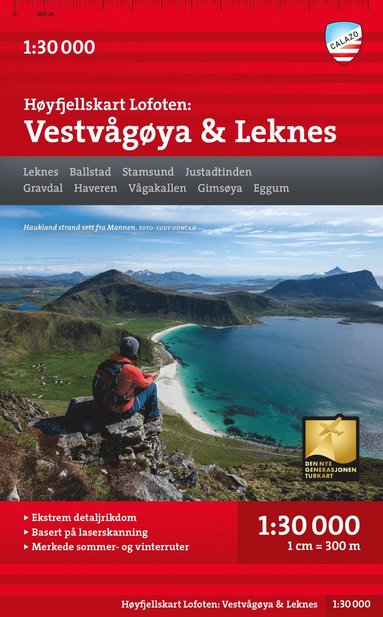 bokomslag Høyfjellskart Lofoten: Vestvågøya - Leknes 1:30.000