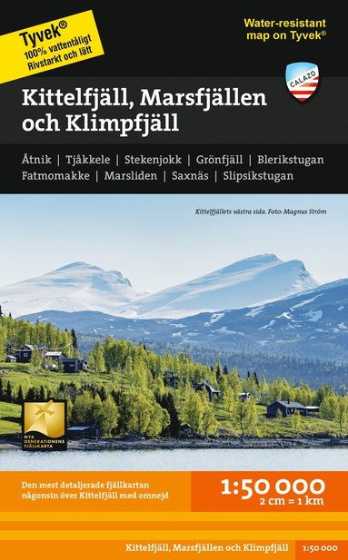 bokomslag Kittelfjäll, Marsfjällen och Klimpfjäll 1:50 000