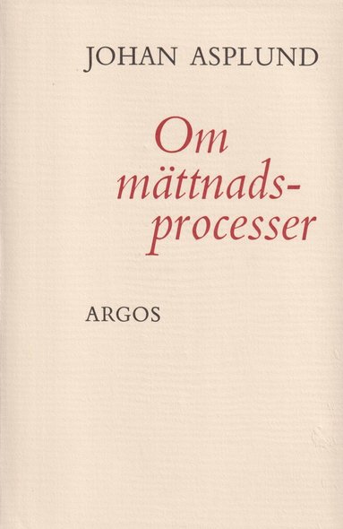 Johan Asplund - Om mättnadsprocesser, Häftad