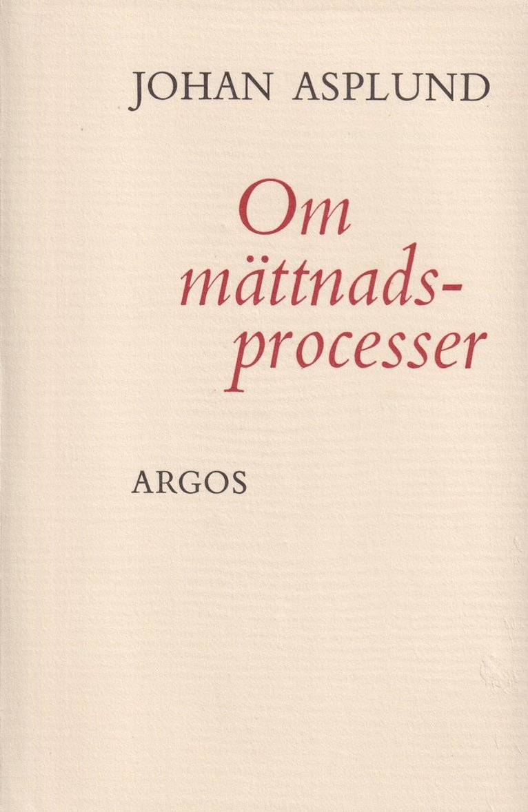 Om mättnadsprocesser 1