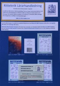 bokomslag Ritteknik 2000 lärarhandledning