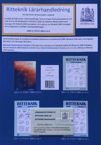 bokomslag Ritteknik 2000 lärarhandledning (1 st CD rom och 1 st häfte lösningar)