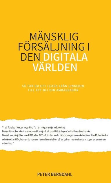 bokomslag Mänsklig försäljning i den digitala världen