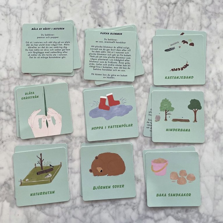 Aktivitetskort: naturen, Övrigt