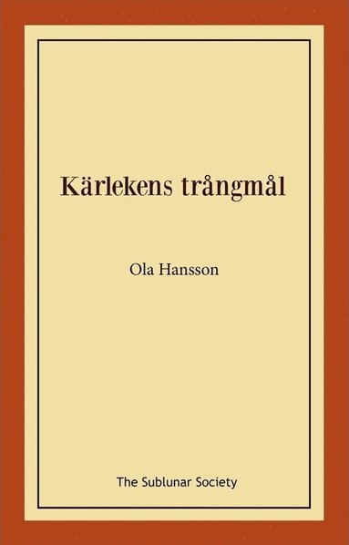 bokomslag Kärlekens trångmål
