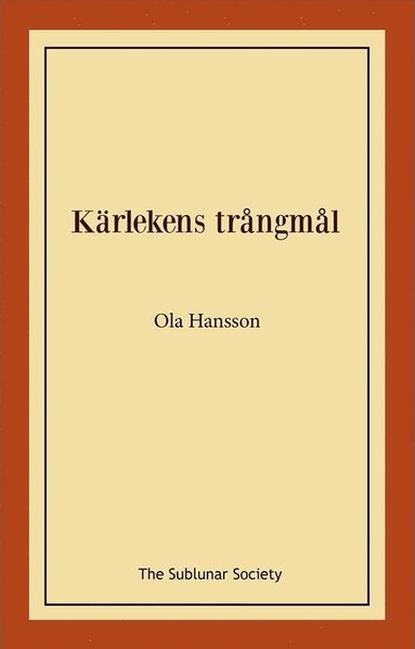 bokomslag Kärlekens trångmål