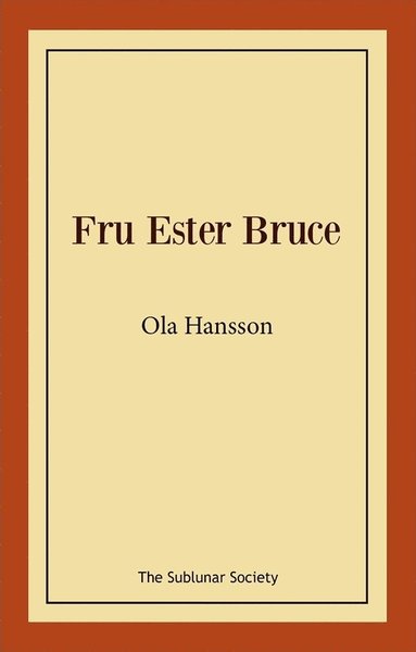 bokomslag Fru Ester Bruce