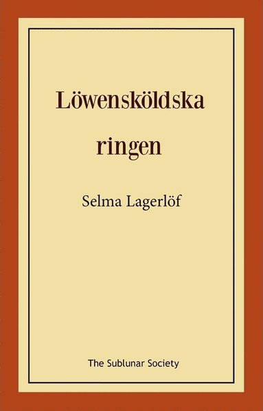 bokomslag Löwensköldska ringen