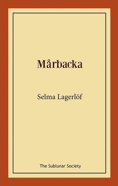 bokomslag Mårbacka