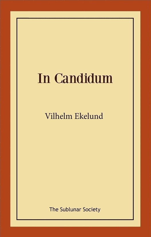 Vilhelm Ekelund - In Candidum, Häftad
