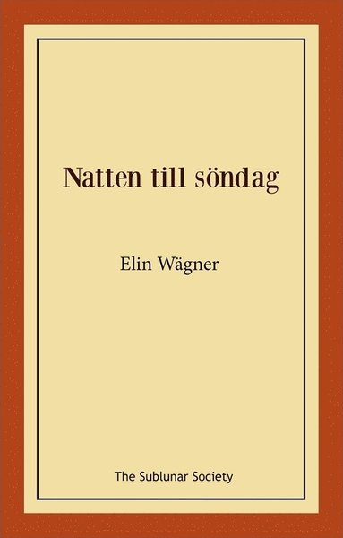 bokomslag Natten till söndag